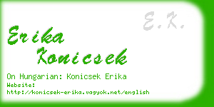 erika konicsek business card